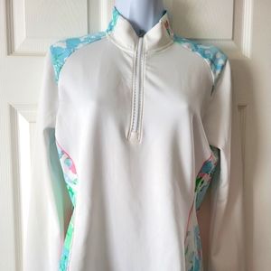 Adidas Women’s 1/2 Zip Golf Pullover Resort Size Small Thumbhole Sleeve